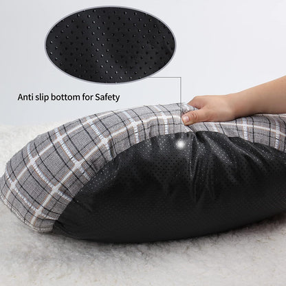 Cat Bed, Washable round Cat House for Indoor Cats, Calming Dog Bed, 20 Inch Donut Dog Bed for Small/Medium/Large Dogs, Anti-Slip & Water-Resistant Bottom…