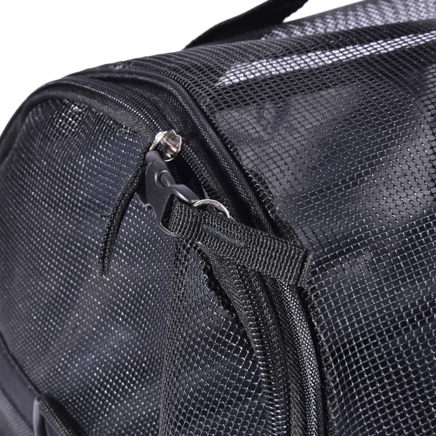 Large Pet Travel Carriers 20.9X10.2X12.6 22Lb(10Kg) Soft Sided Portable Bags Dogs Cats Airline Approved Dog Carrier,Black,Upgraded Version