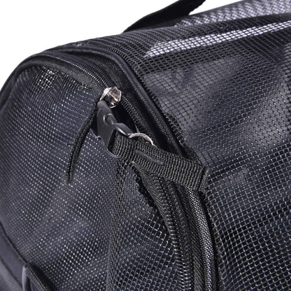 Large Pet Travel Carriers 20.9X10.2X12.6 22Lb(10Kg) Soft Sided Portable Bags Dogs Cats Airline Approved Dog Carrier,Black,Upgraded Version