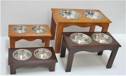 Pet Products Pet Diner Elevated Raised Dog Bowls, Small, Chestnut