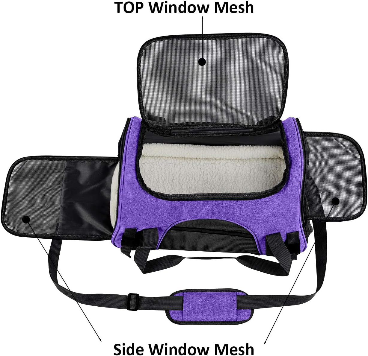 Cat Carrier Dog Carrier for Medium Dogs Dog Travel Crate Soft Slided Collapsible Pet Travel Carrier, Large (20.5" W X 13.5" H X 10" D)