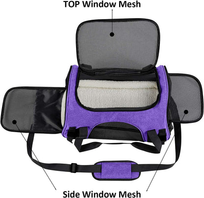 Cat Carrier Dog Carrier for Medium Dogs Dog Travel Crate Soft Slided Collapsible Pet Travel Carrier, Large (20.5" W X 13.5" H X 10" D)