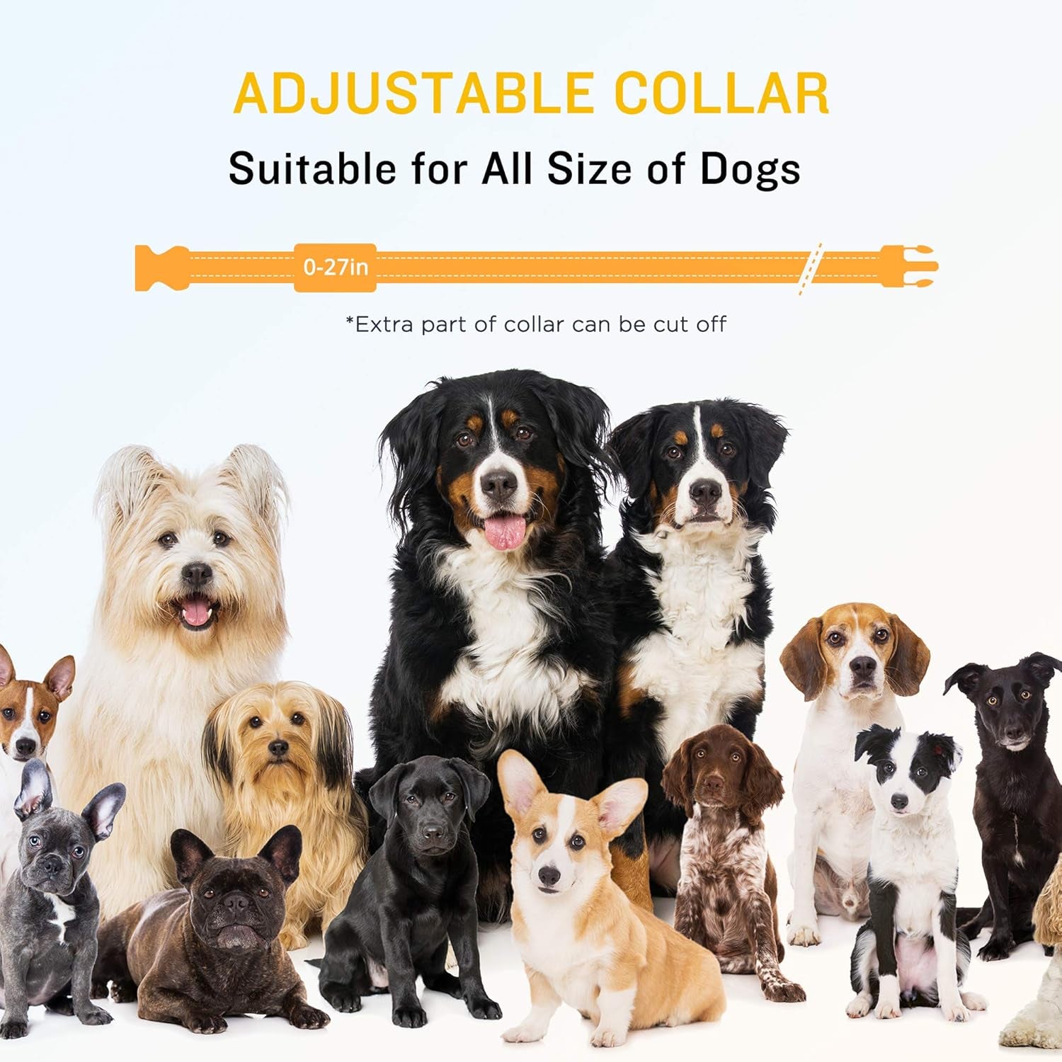 Dog Training Collar IPX7 Waterproof, Fast Rechargeable Shock Collar for Dogs with 1600FT Long Remote Range, 3 Modes Beep/Vibration/Shock E-Collar for Small Medium Large Dog(Ac Adapter Included)