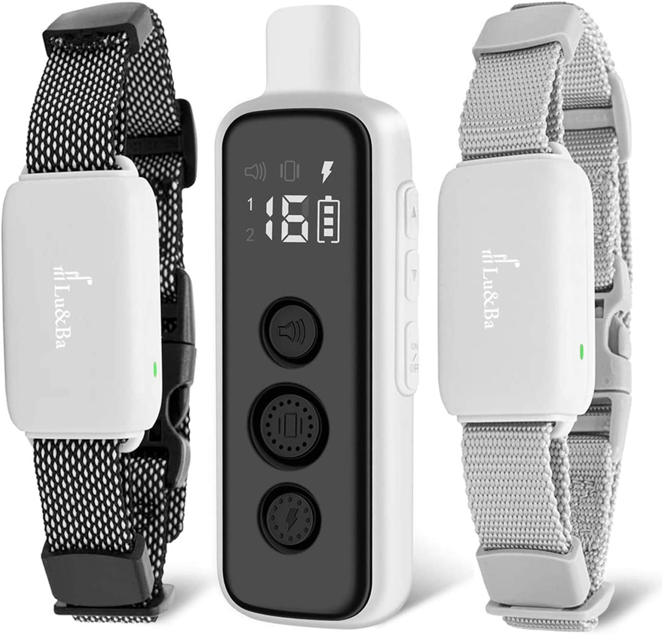 Dog Shock Collar, Waterproof Dog Training Collar with Remote Rechargeable Electric Training Collar with Beep Vibration and Shock Mode Suitable for Small Medium Large Dogs