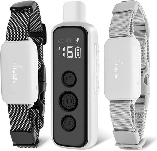 Dog Shock Collar, Waterproof Dog Training Collar with Remote Rechargeable Electric Training Collar with Beep Vibration and Shock Mode Suitable for Small Medium Large Dogs