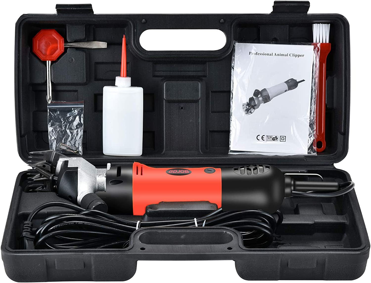 Sheep Shears,500W Professional Electric Sheep Shearing Clippers, 6 Speed Heavy Duty Farm Livestock Grooming Kit for Sheep Alpacas Goats and Thick Coat Animals Haircut