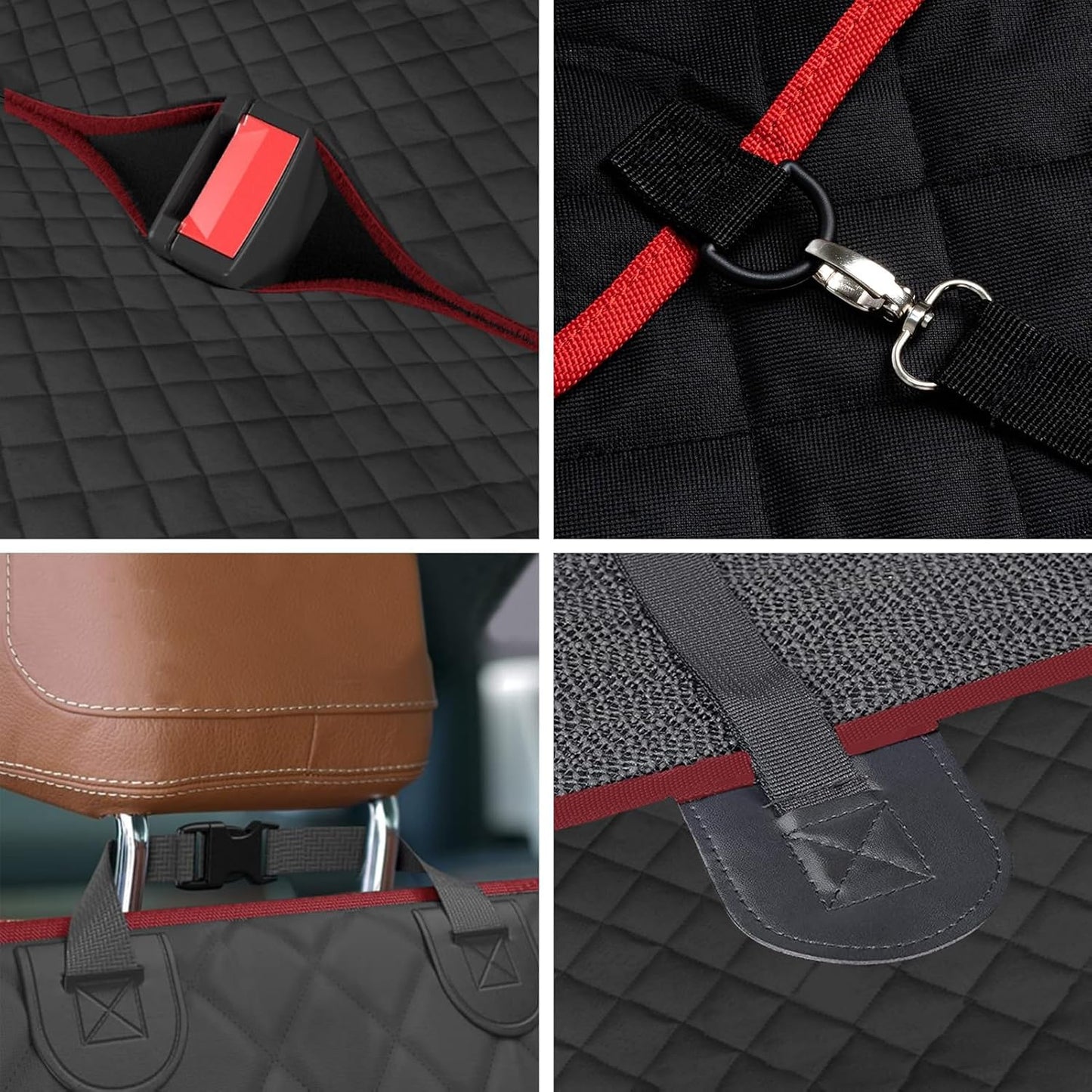 Dog Car Seat Cover, Durable Zipper Design Dog Car Hammock W/Mesh Window, Scratch-Proof & Waterproof - Pet Seat Cover for Cars Back Seat, Dog Seat Cover for Cars, Suvs & Trucks
