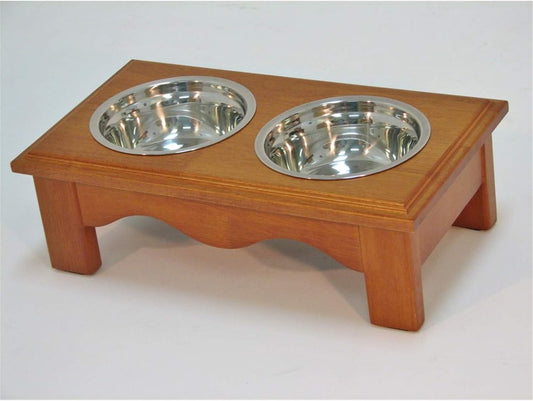 Pet Products Pet Diner Elevated Raised Dog Bowls, Small, Chestnut