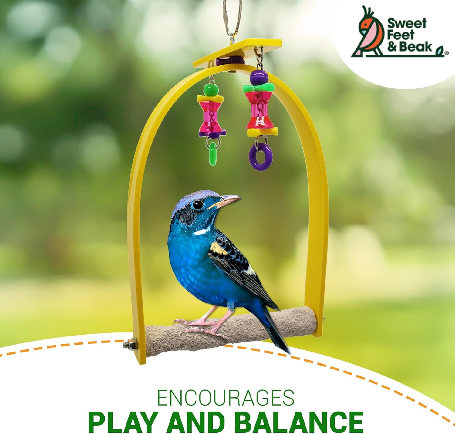 Small Whirly Bird - Perfect Cage Toy Stimulates Visual and Physical Activity - Safe, Non-Toxic, Cage Accessories for Small Birds