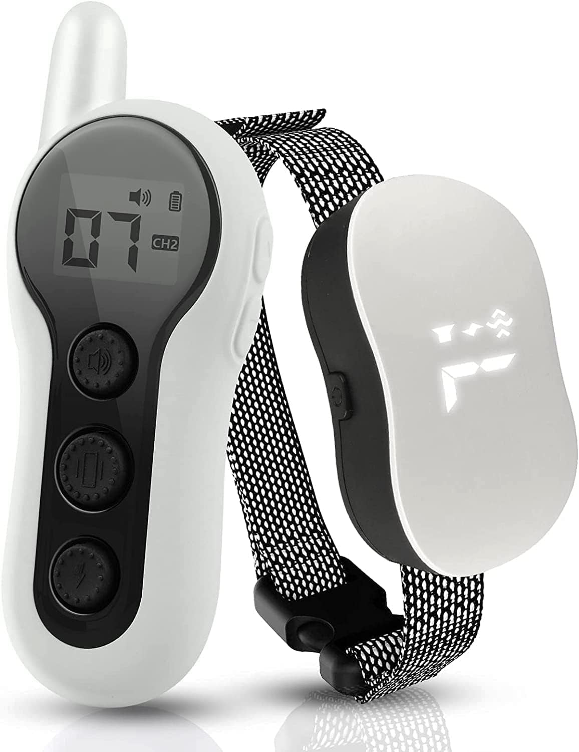 Dog Shock Collar, Rechargeable Waterproof Dog Training Collar with Remote for 8-120Lbs Small Medium Large Dogs Bark Collar with Beep Vibration and Static Shock 3 Training Models