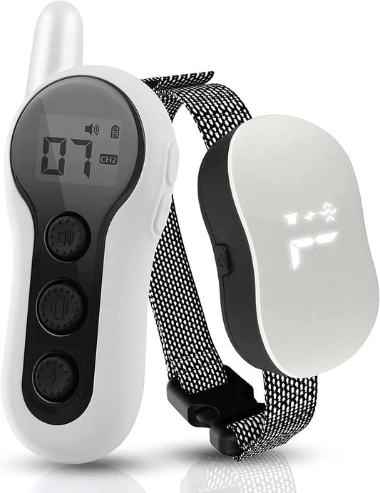 Dog Shock Collar, Rechargeable Waterproof Dog Training Collar with Remote for 8-120Lbs Small Medium Large Dogs Bark Collar with Beep Vibration and Static Shock 3 Training Models