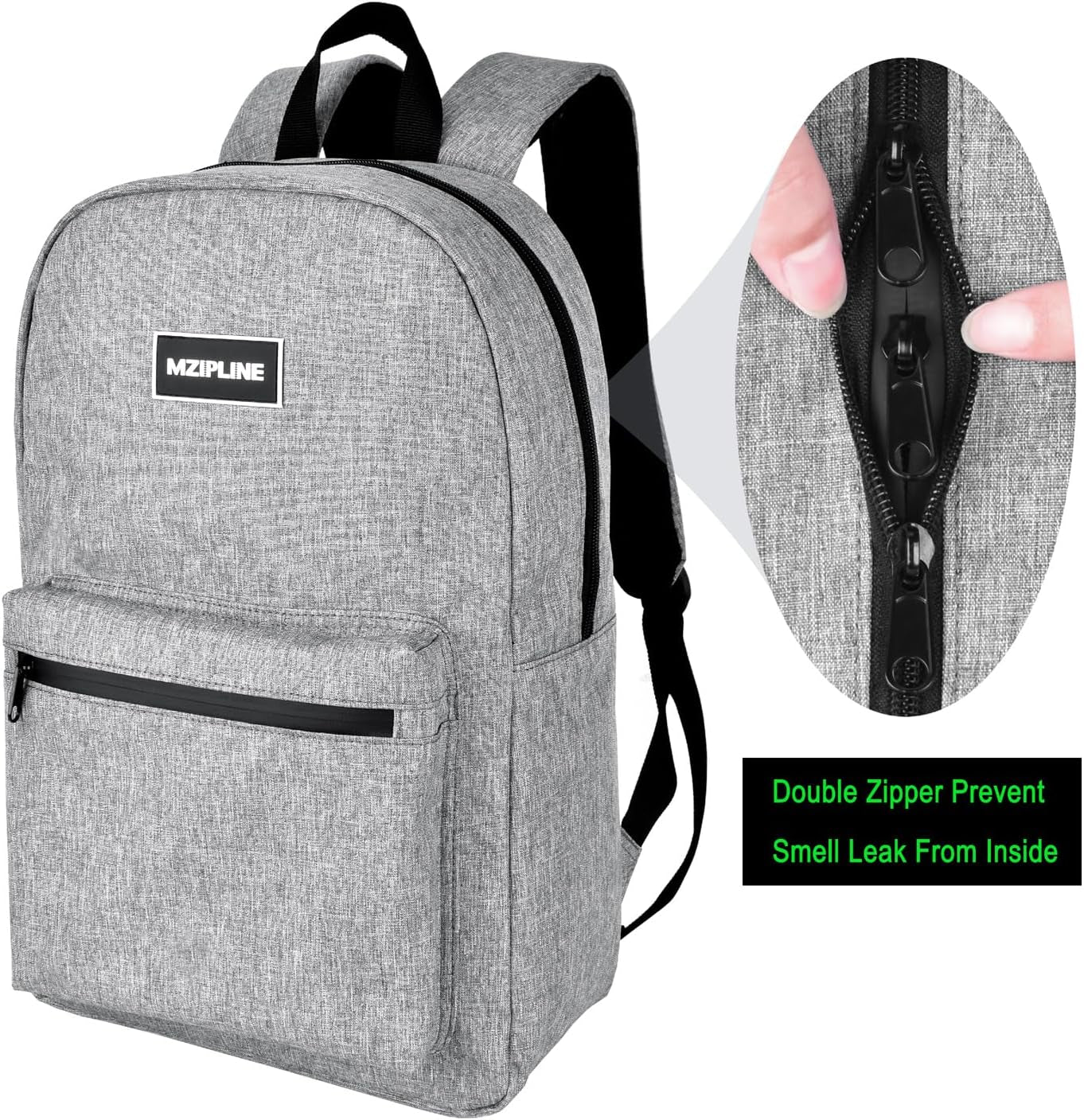 Backpack Bag with TSA Lock & Key-Smell Proof-Water Resistant Laptop Daypack Bag for Men & Women Travel (Grey-1)