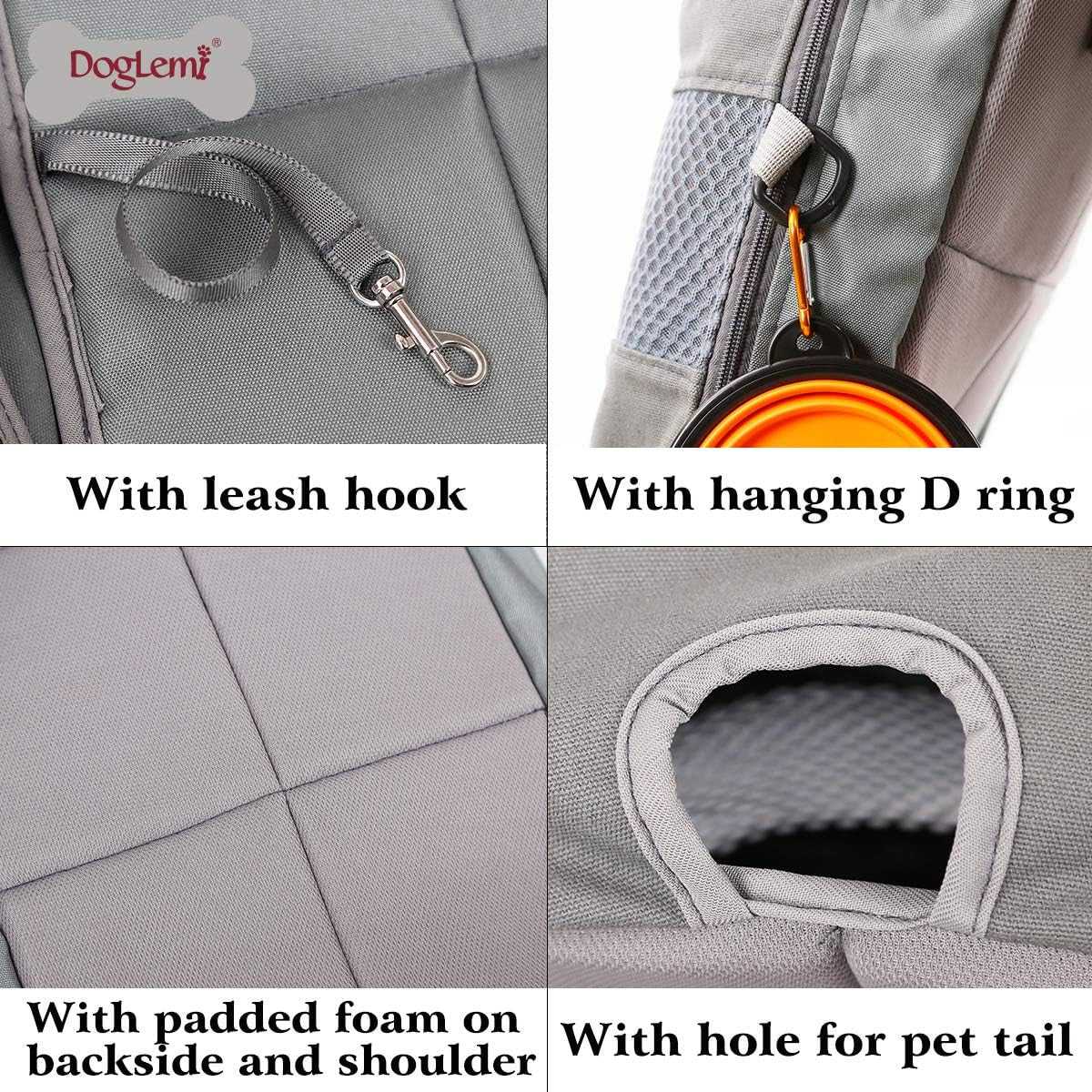 Dog Carrier Backpack - Legs Out Front - Facing Pet Carrier Backpack for Small Medium Large Dogs, Airline Approved Handsa - Canvas Mesh Free Cat Travel Bag for Walking Hiking Bike and Motorcycle