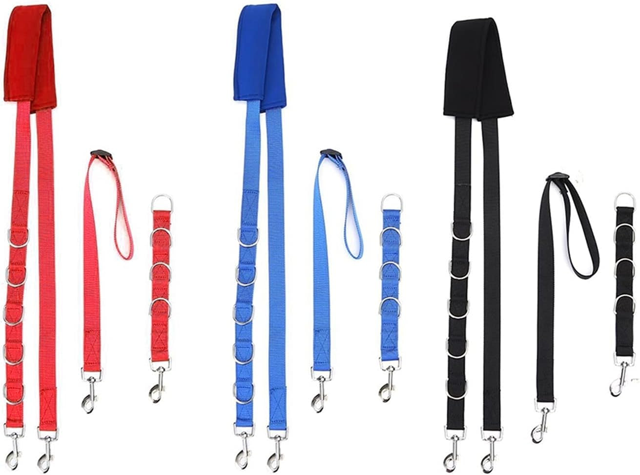 Durable Adjustable Dog Grooming Belly Strap D-Rings Bathing Band Pet Traction Belt Dog Collar Dog Harness Pet Supplies Outdoor (Color : Black, Size : Medium)