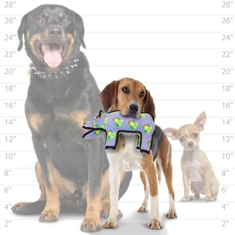 - World'S Tuffest Soft Dog Toy - Zoo Hippo - Squeakers - Multiple Layers. Made Durable, Strong & Tough. Interactive Play (Tug, Toss & Fetch). Machine Washable & Floats. (Regular)