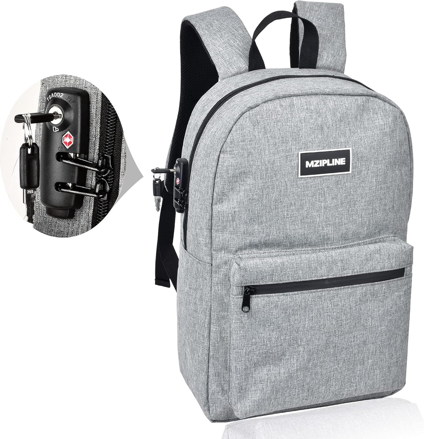 Backpack Bag with TSA Lock & Key-Smell Proof-Water Resistant Laptop Daypack Bag for Men & Women Travel (Grey-1)
