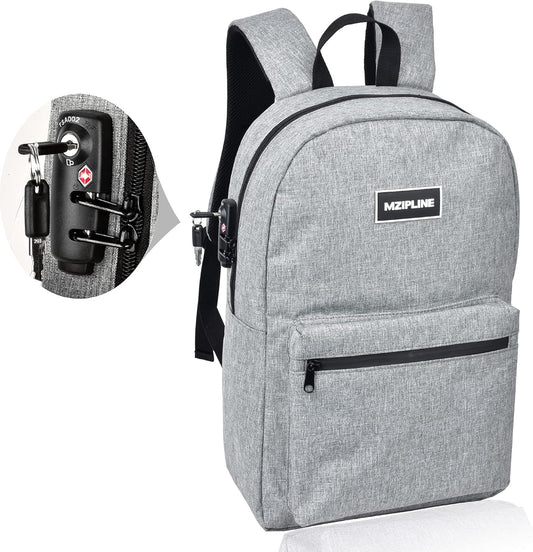 Backpack Bag with TSA Lock & Key-Smell Proof-Water Resistant Laptop Daypack Bag for Men & Women Travel (Grey-1)