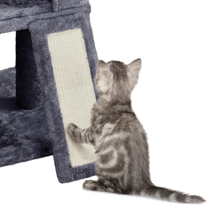 53.5Inches Cat Tree Large Cat Tower W/Premium Scratching Posts, Condos and Hanging Balls, Sturdy Pet Play House for Indoor Cats, Dark Gray