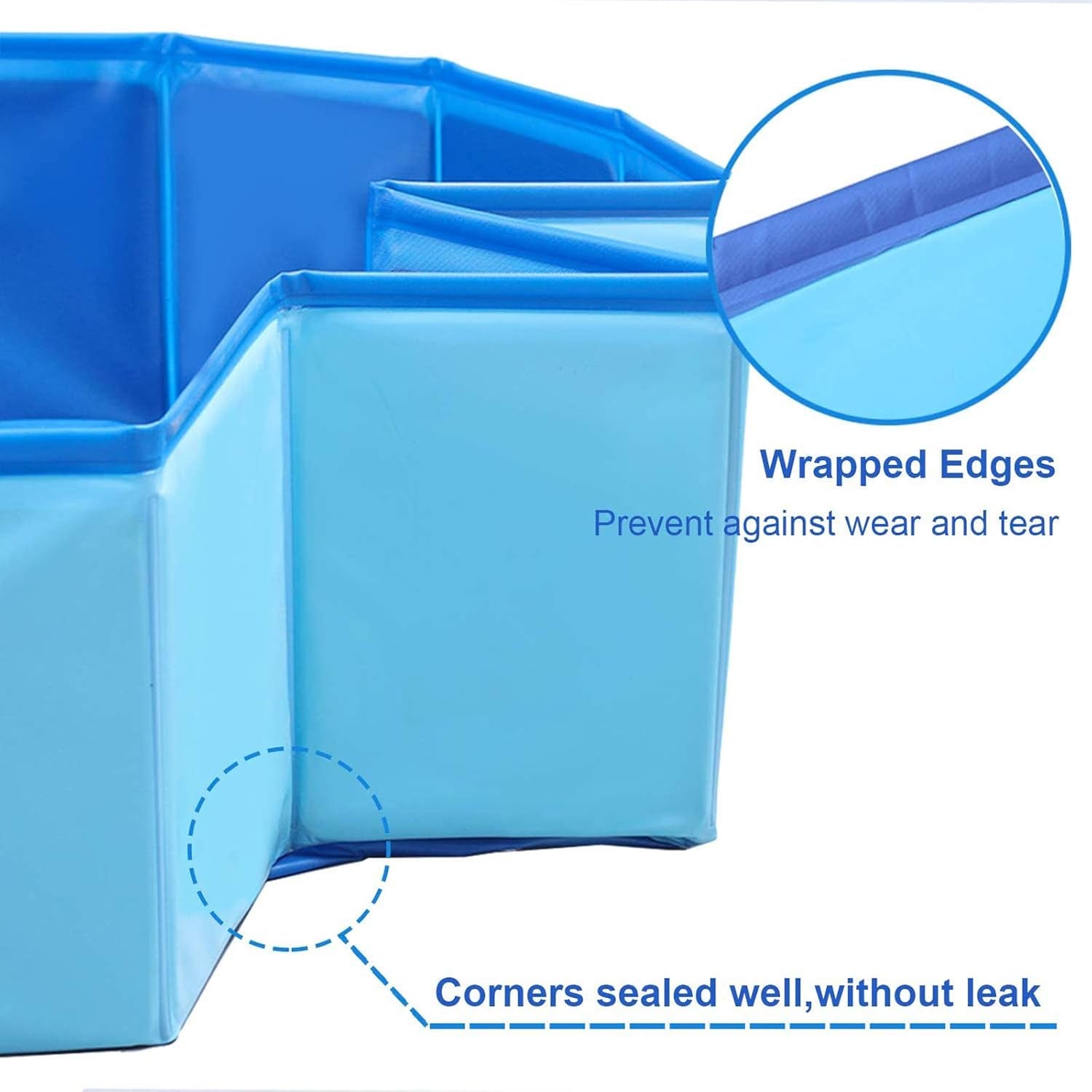 PVC Foldable Dog Pool Pet Bath Swimming Collapsible Cat Bathtub Portable Non-Slip Pet Bath Pool Outdoor Kiddie Pool Leakproof Bathing Tub Water Pond Pool for Kids Bath Pool (M),Medium