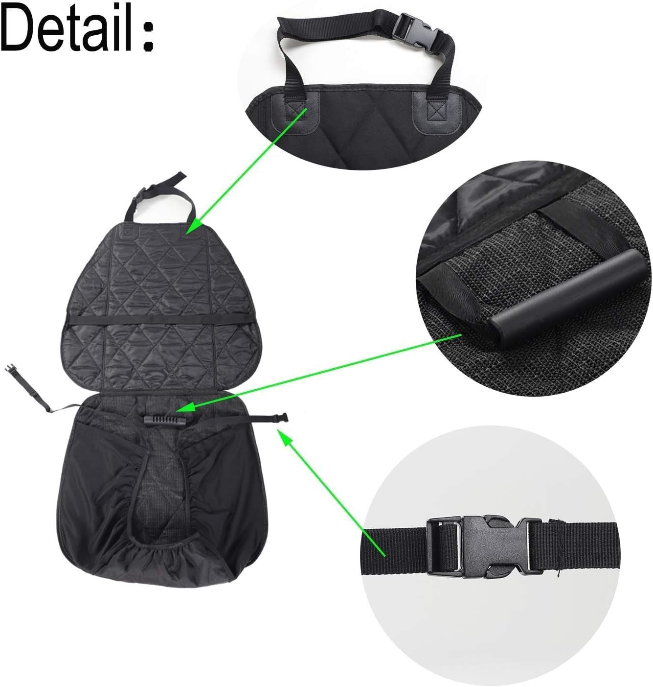 Thick Front Dog Car Seat Cover for Car SUV Waterproof Nonslip Pet Seat Covers for Jeep Dogs Cats, 2 Front Seats with Side Flaps, Black (2 Pack)
