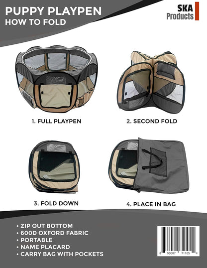 Gray 45" Pop up Puppy Pet Playpen